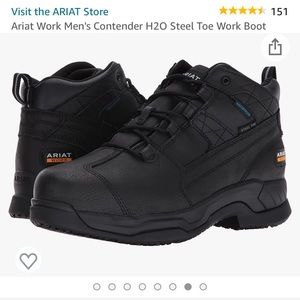 Ariat Contender Waterproof Steel Toe Work Boots, Mens size 13